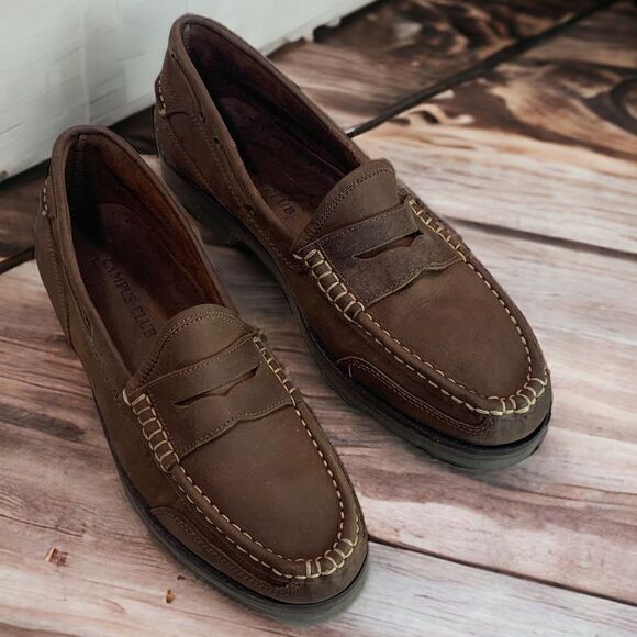 Vintage Campus Club Penny Loafers Mens Size 10D - Picture 1 of 16
